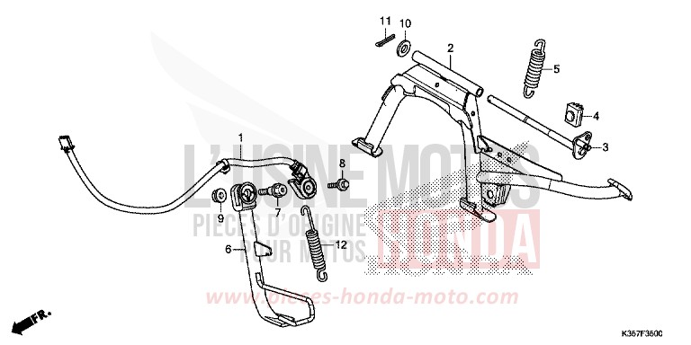 STAENDER von PCX 125 PEARL COOL WHITE (NHA16) von 2015